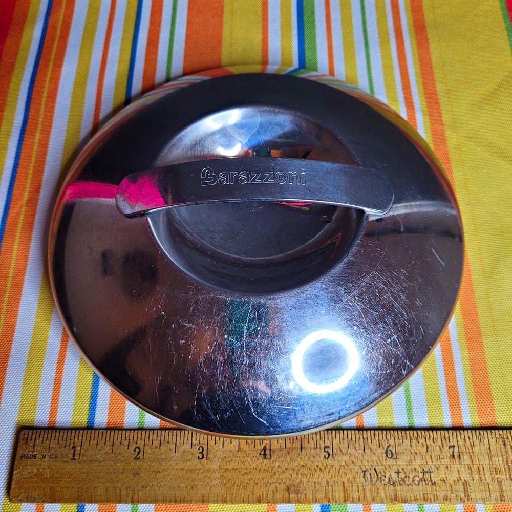 Replacement Barazzoni Stainless Steel Round Pot Lid, Silver, 16cm